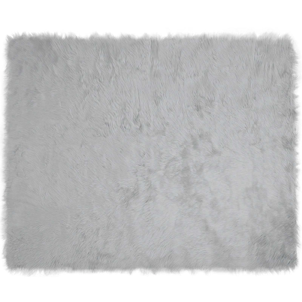 Vidaxl nep schapenvacht tapijt tafalla grijs 200 x 280 cm polyester