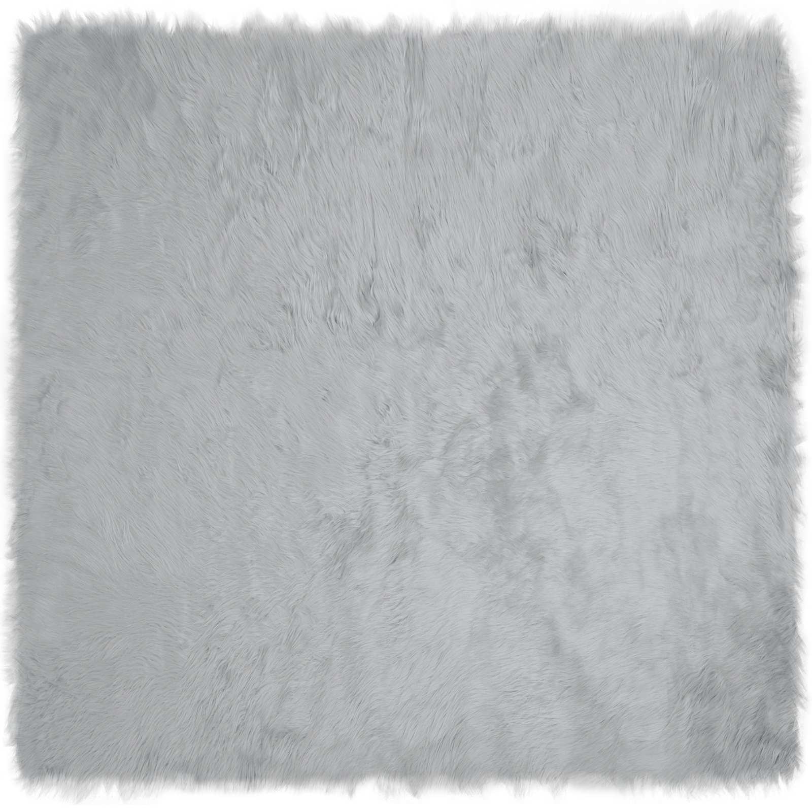 Vidaxl nep schapenvacht tapijt tafalla grijs 200 x 200 cm polyester