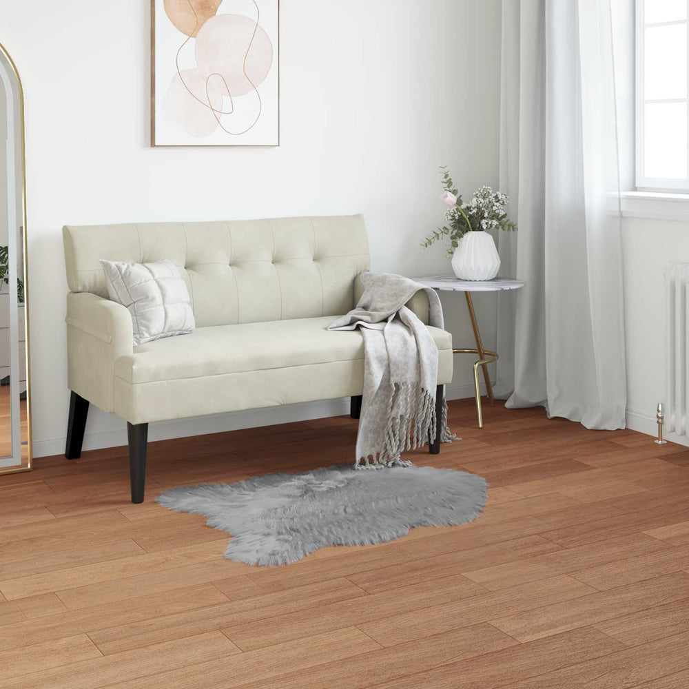 Vidaxl nep schapenvacht tapijt tafalla grijs 50 x 80 cm polyester