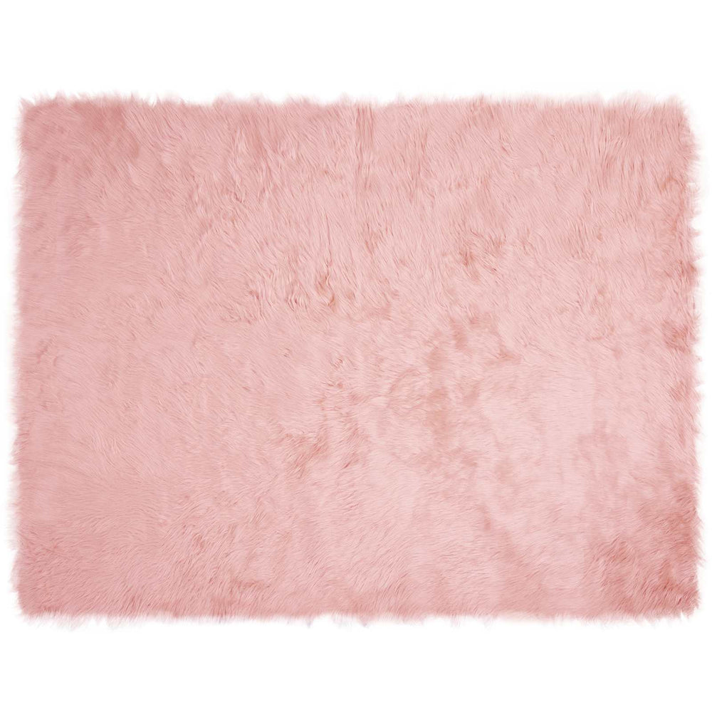 Vidaxl nep schapenvacht tapijt tafalla roze 240 x 340 cm polyester