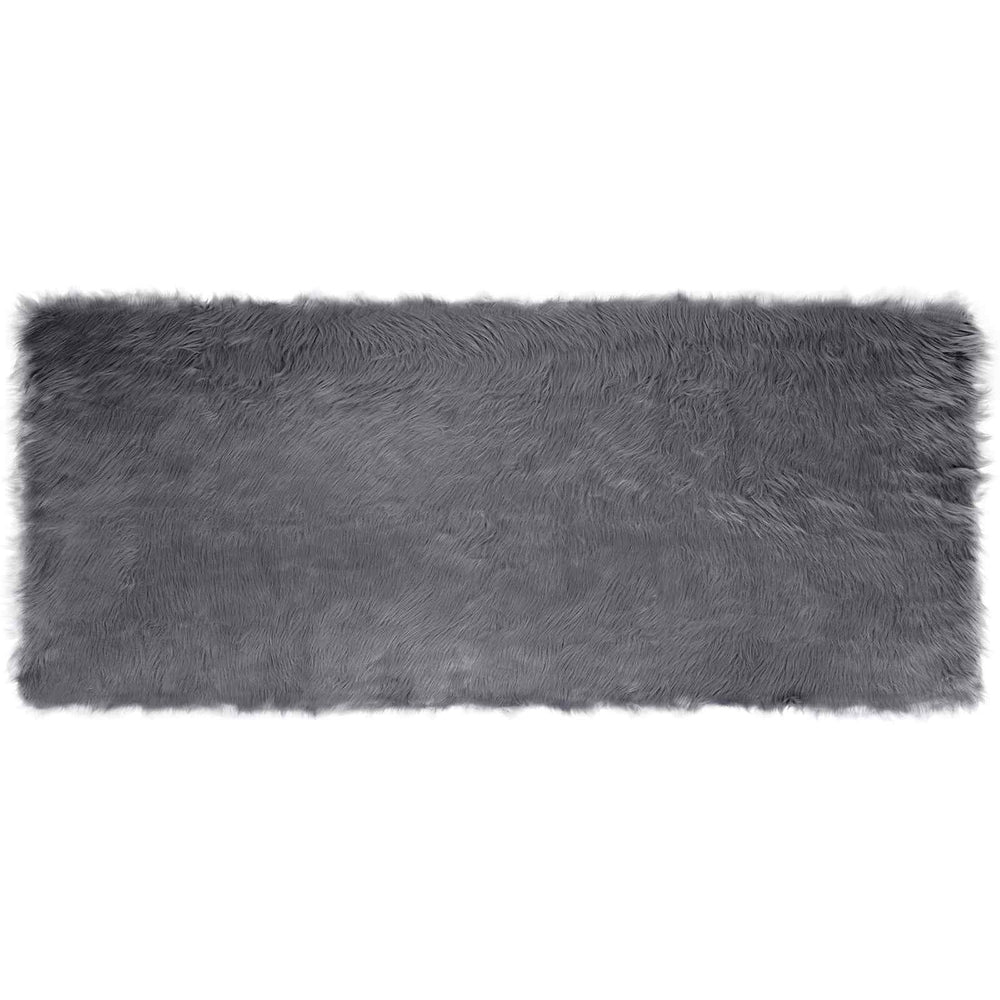 Vidaxl nep schapenvacht tapijt tafalla antraciet 100 x 200 cm