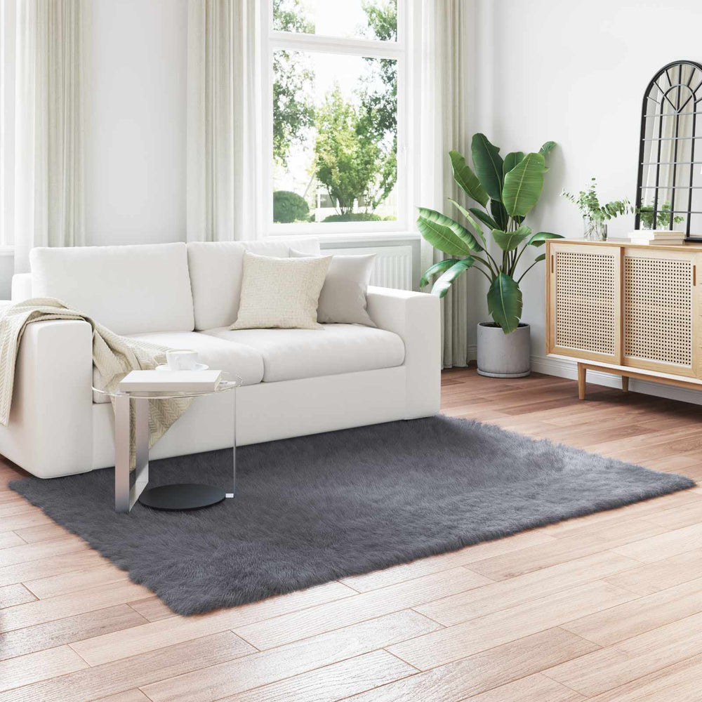 Vidaxl nep schapenvacht tapijt tafalla antraciet 160 x 230 cm