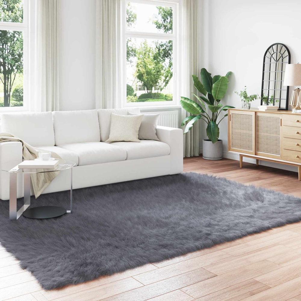 Vidaxl nep schapenvacht tapijt tafalla antraciet 200 x 280 cm