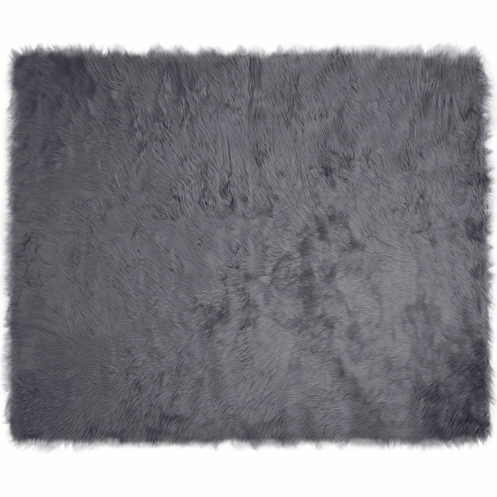 Vidaxl nep schapenvacht tapijt tafalla antraciet 240 x 340 cm