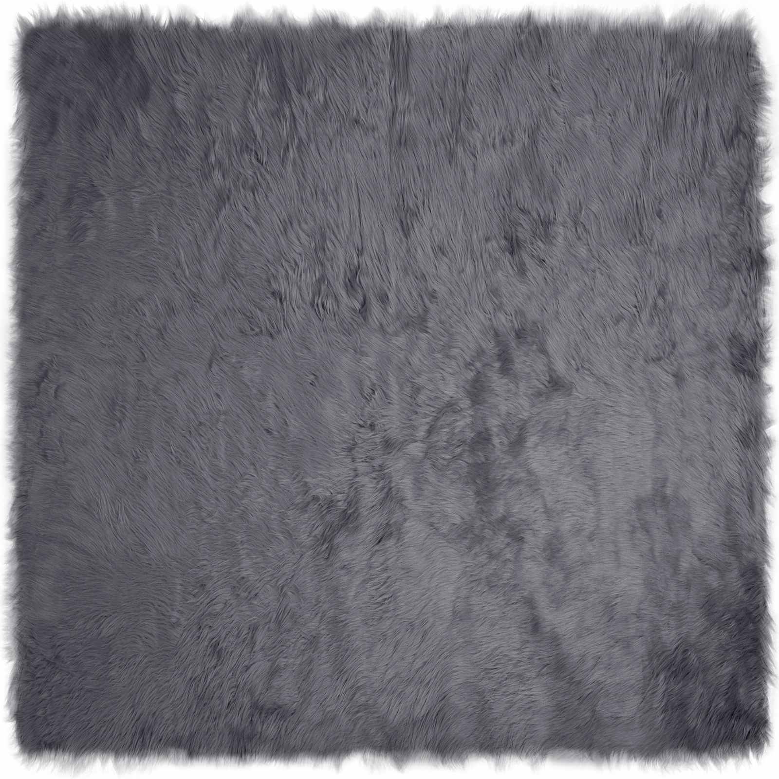 Vidaxl nep schapenvacht tapijt tafalla antraciet 160 x 160 cm