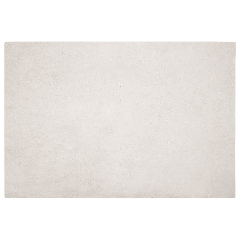 Vidaxl nep konijnenbont tapijt olite beige 140 x 200 cm polyester