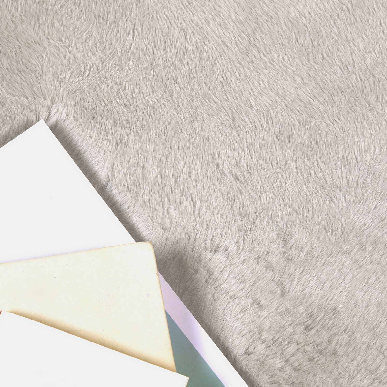 Vidaxl antislip vloerkleed van imitatie konijnenbont olite beige