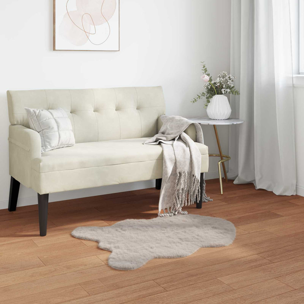Vidaxl nep konijnenbont tapijt olite beige 80 x 120 cm polyester