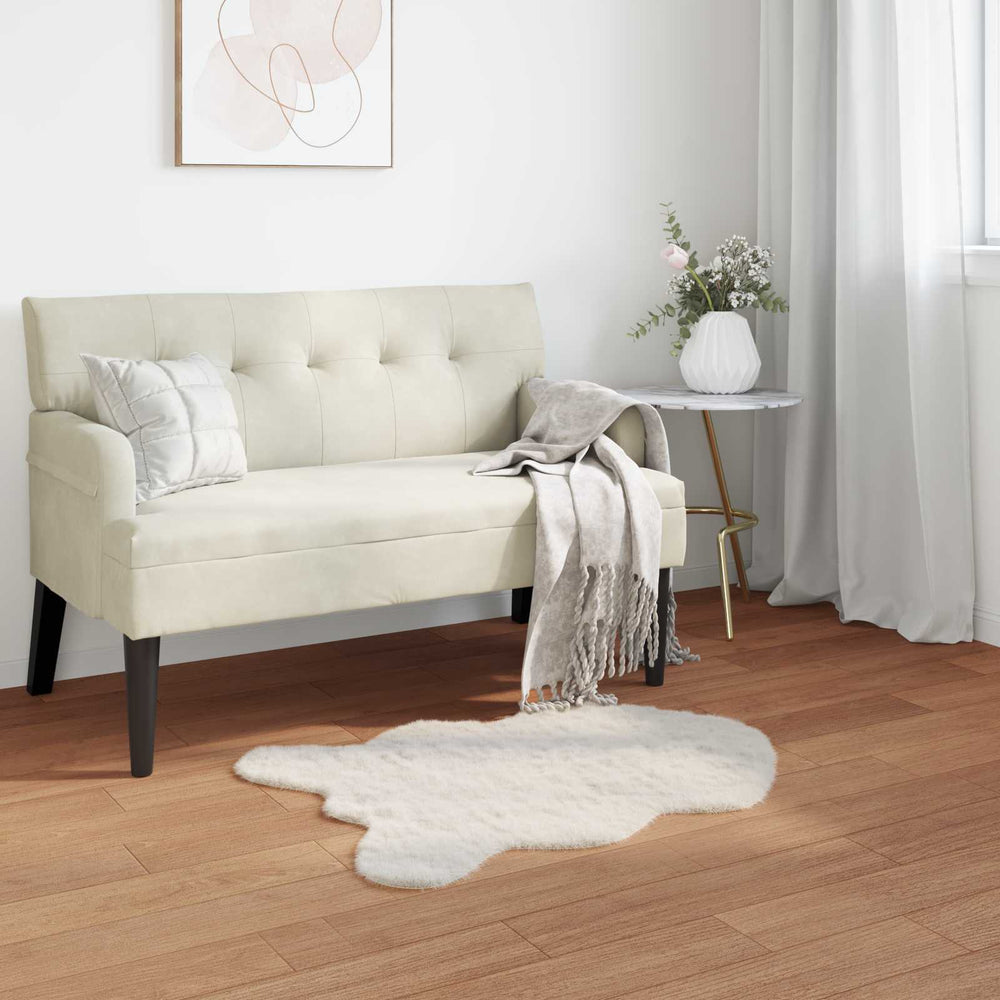 Vidaxl nep konijnenbont tapijt olite crème 80 x 120 cm polyester