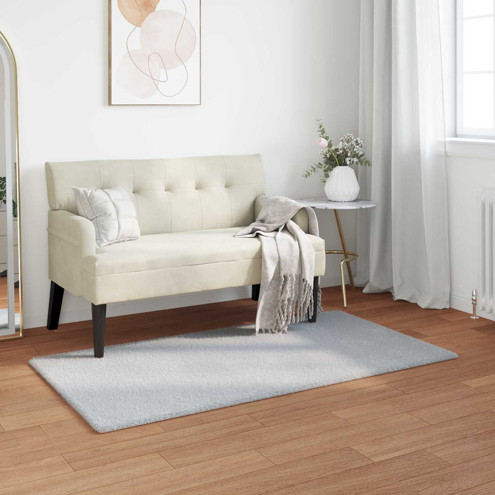 Vidaxl nep konijnenbont tapijt olite grijs 60 x 110 cm polyester