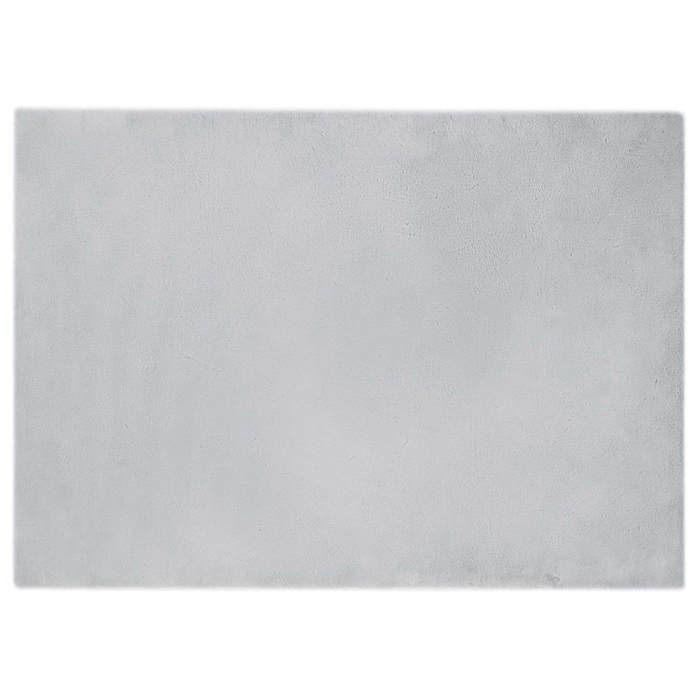 Vidaxl nep konijnenbont tapijt olite grijs 200 x 280 cm polyester