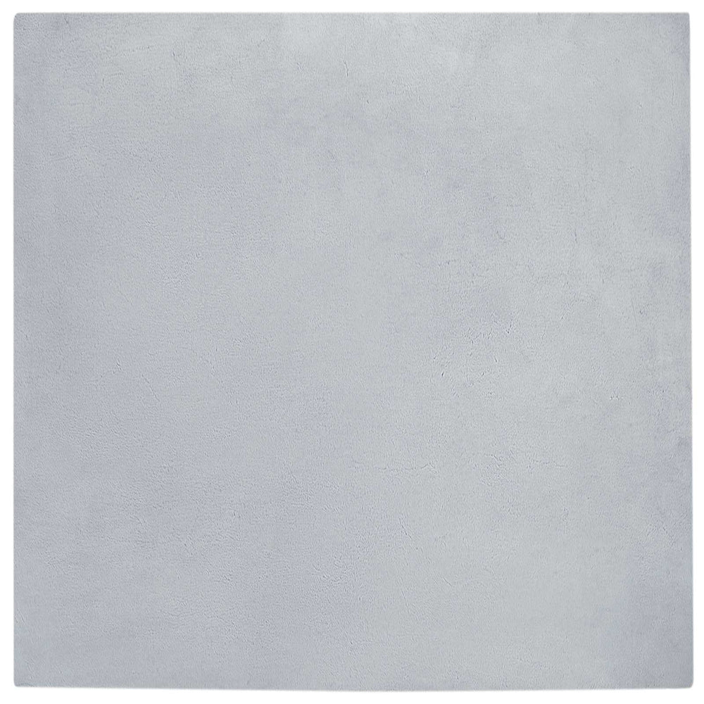 Vidaxl nep konijnenbont tapijt olite grijs 160 x 160 cm polyester