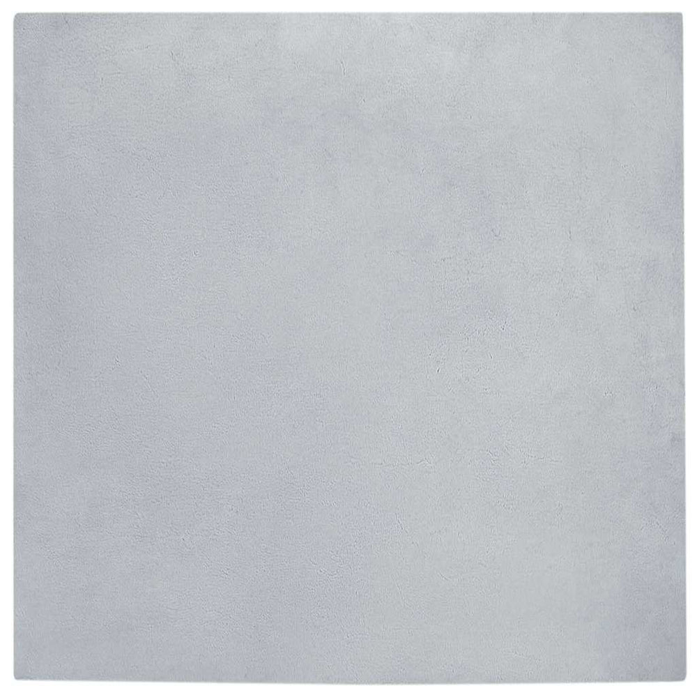 Vidaxl nep konijnenbont tapijt olite grijs 200 x 200 cm polyester