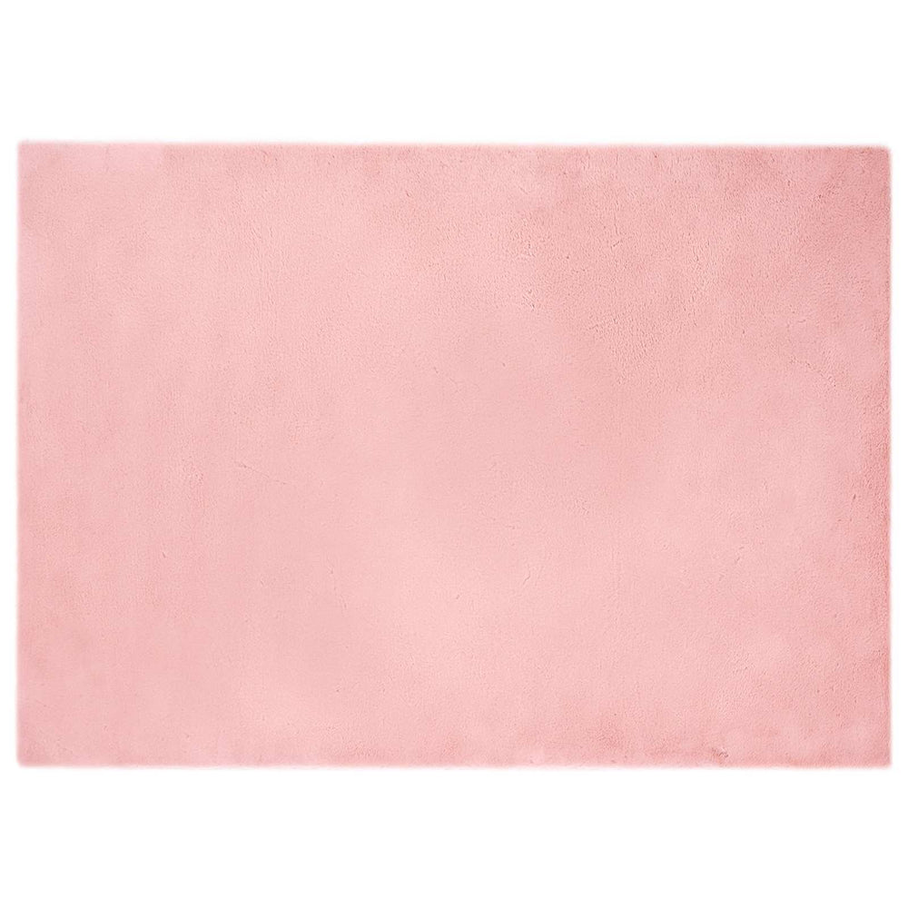 Vidaxl nep konijnenbont tapijt olite roze 200 x 280 cm polyester