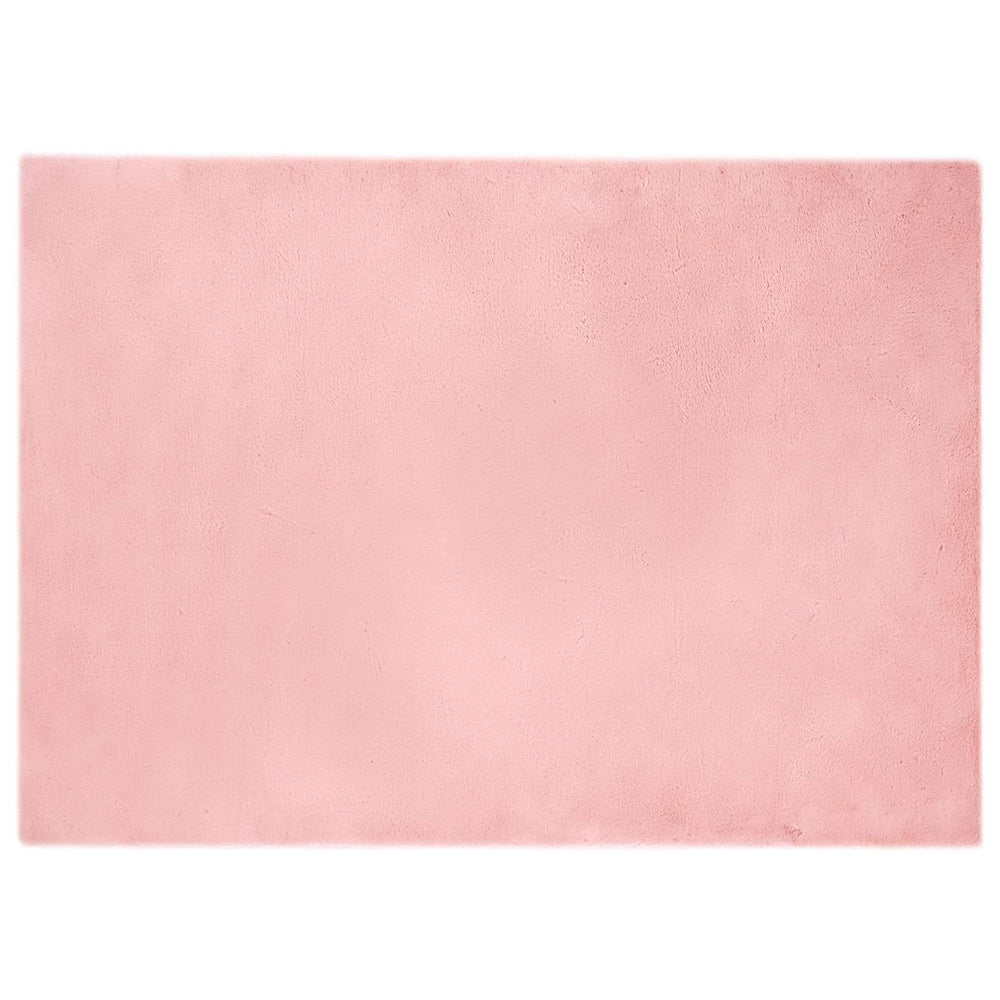 Vidaxl nep konijnenbont tapijt olite roze 240 x 340 cm polyester
