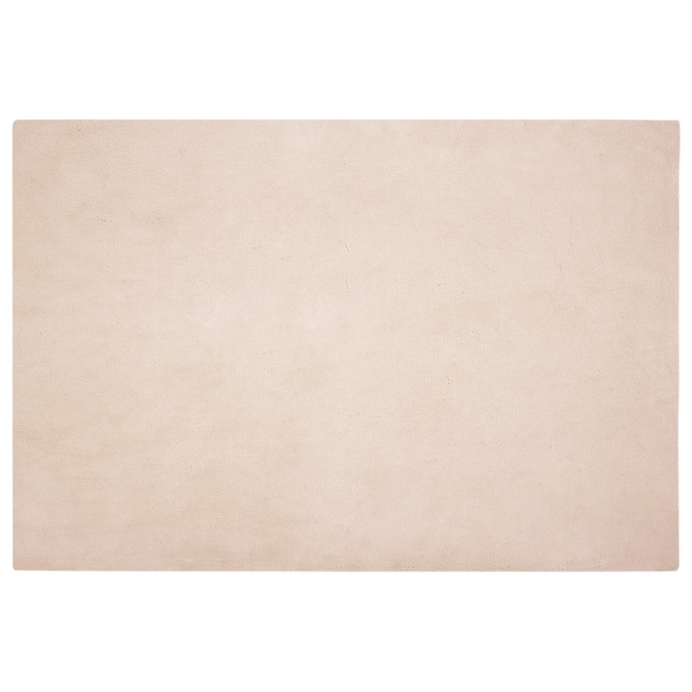 Vidaxl nep konijnenbont tapijt olite taupe 140 x 200 cm polyester