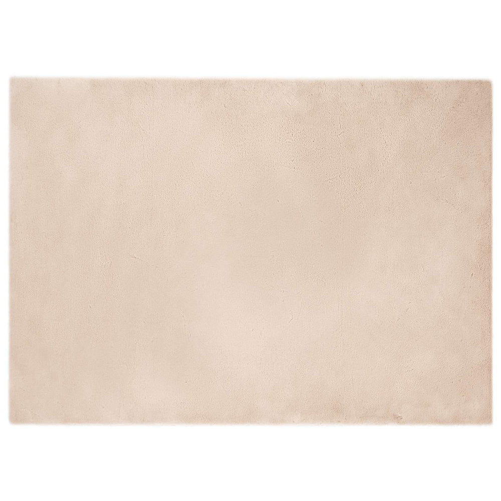 Vidaxl nep konijnenbont tapijt olite taupe 240 x 340 cm polyester