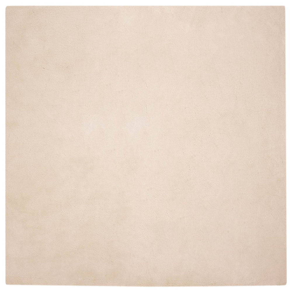 Vidaxl nep konijnenbont tapijt olite taupe 200 x 200 cm polyester