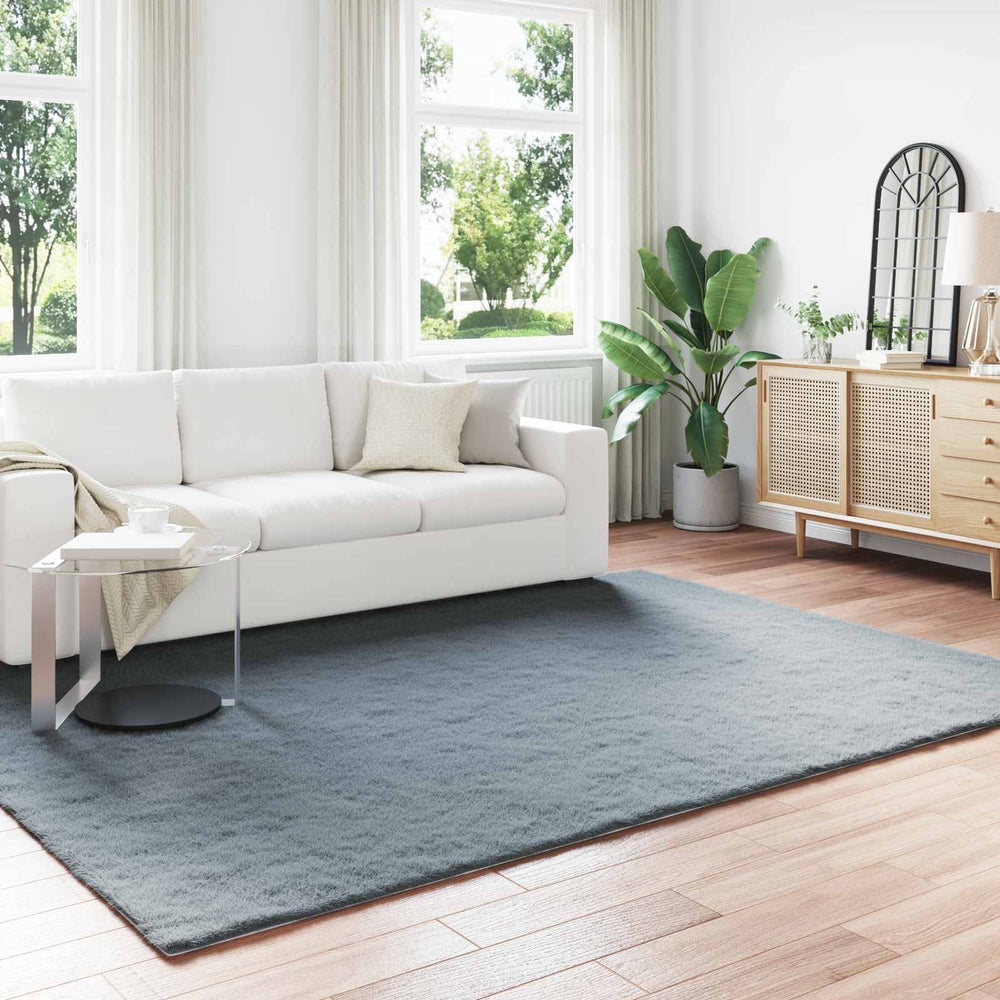 Vidaxl nep konijnenbont tapijt olite antraciet 200 x 280 cm polyester