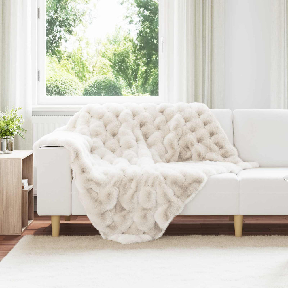 Vidaxl neppels konijnenbont deken olite 4 pcs wit 130 x 150 cm