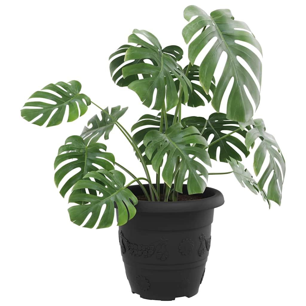 Vidaxl ronde bloempot 24 pcs zwart ø 26 x 21.5 cm kunststof