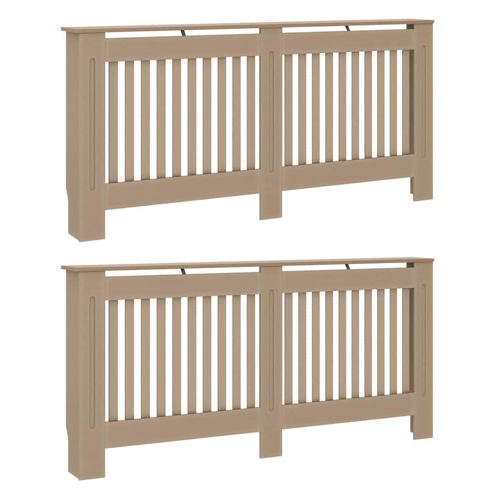 Vidaxl radiatorafdekking 2 pcs bruin 172 x 19 x 81,5 cm bewerkt hout