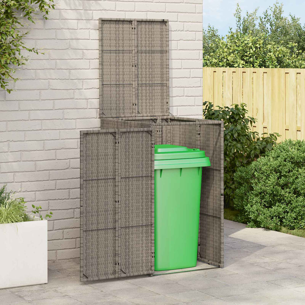 Vidaxl afvalbak box grijs 65 x 80 x 115 cm polyetheen