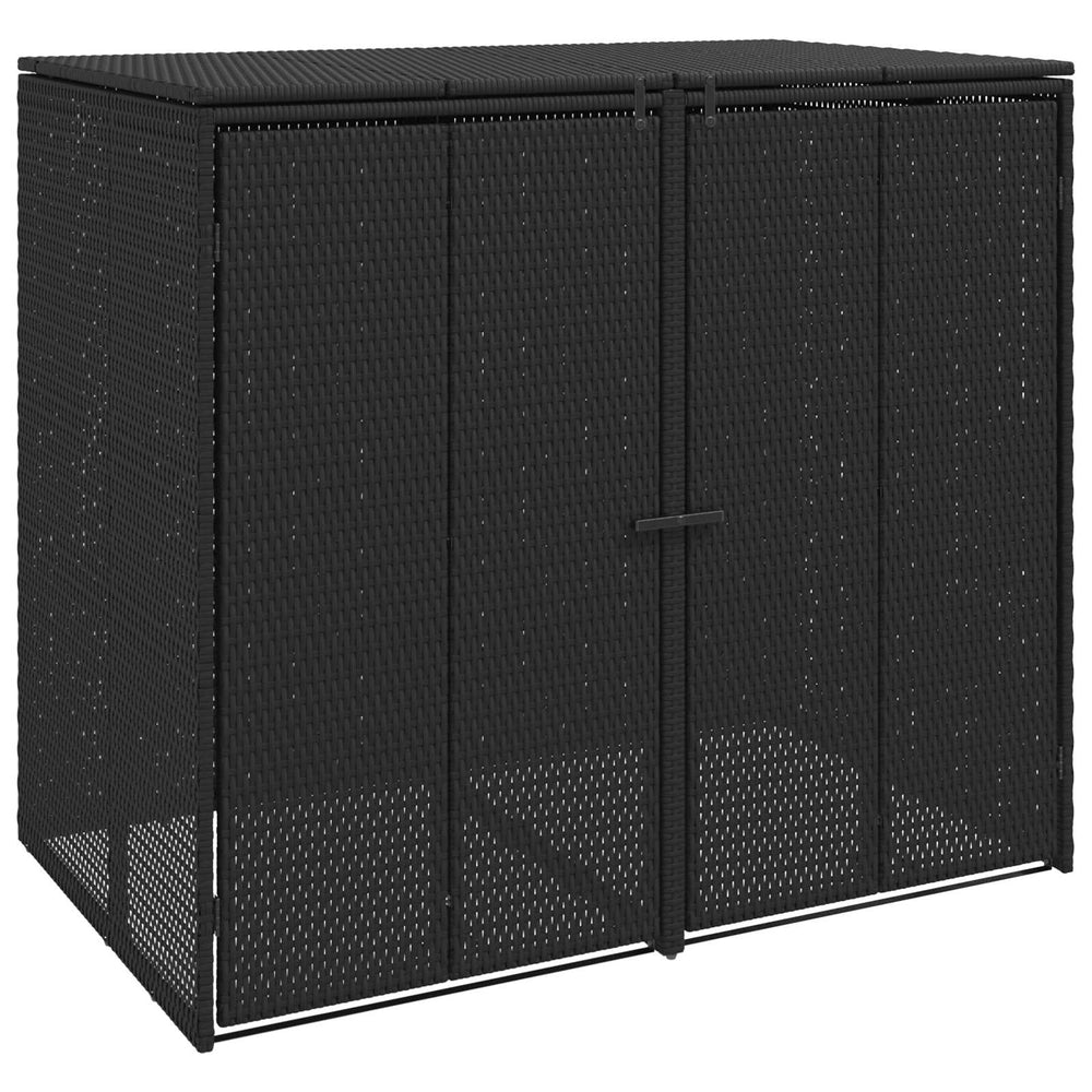 Vidaxl afvalbak box 2 pcs zwart 65 x 80 x 115 cm polyetheen