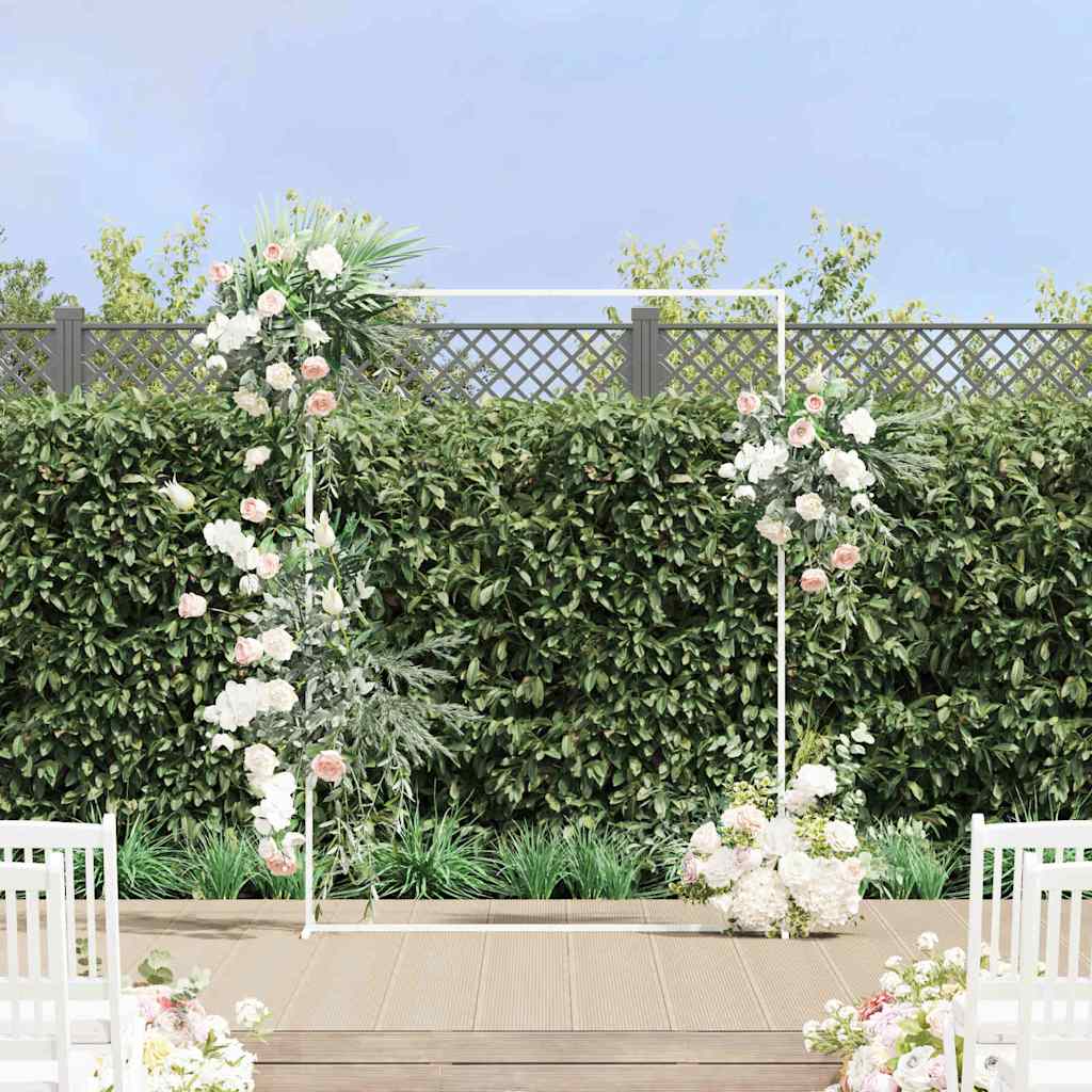 Vidaxl trouwrand wit 150 x 49,5 x 200 cm staal