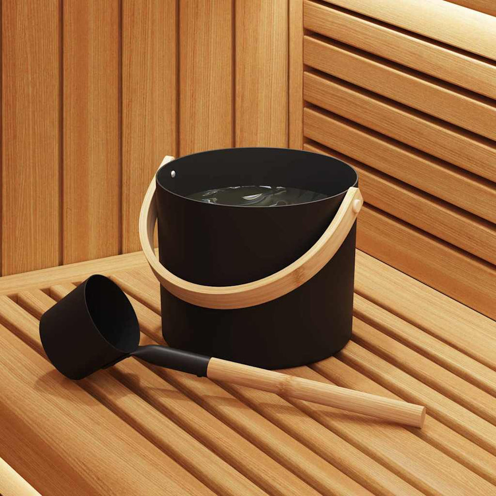 Vidaxl sauna accessoire set 2 pcs zwart