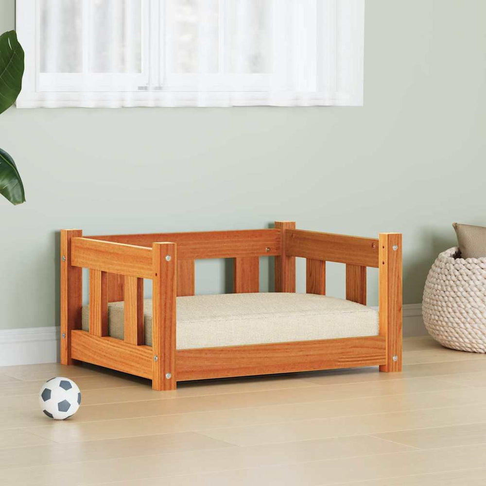 Vidaxl hondenbed wasbruin 55 x 45 x 28 cm massief grenenhout