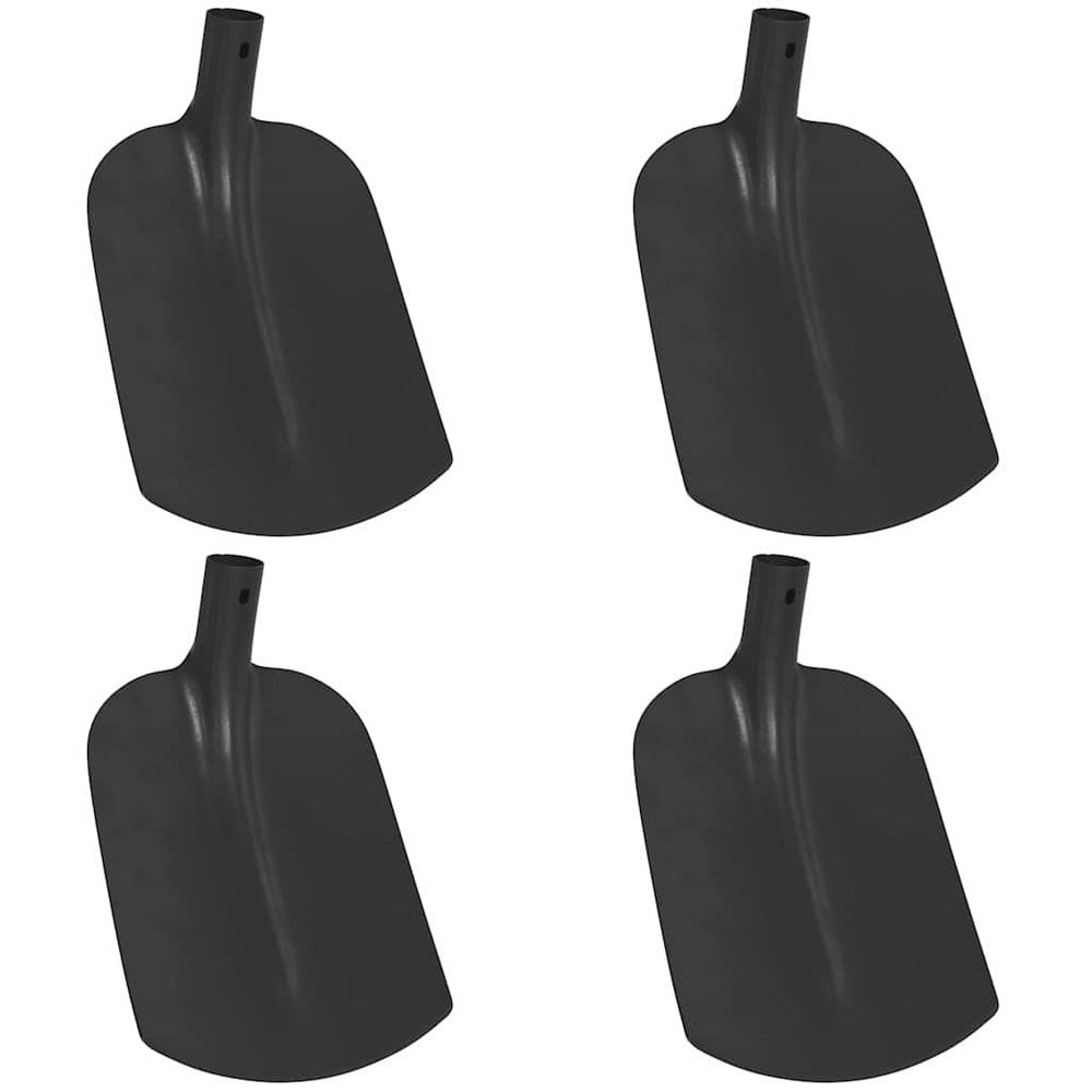 Vidaxl schep hoofd 4 pcs zwart 34,5 x 24 cm gepoedercoat staal