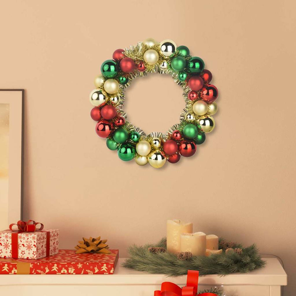 Vidaxl kerstbal kransen 2 pcs multikleur 33 x 33 x 7 cm polystyreen