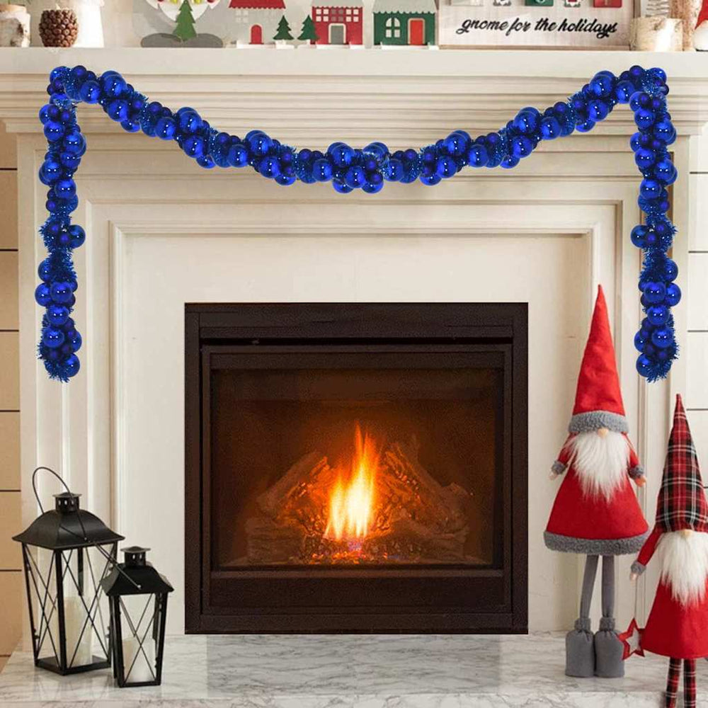 Vidaxl kerstbal guirlande blauw 186 cm polystyreen