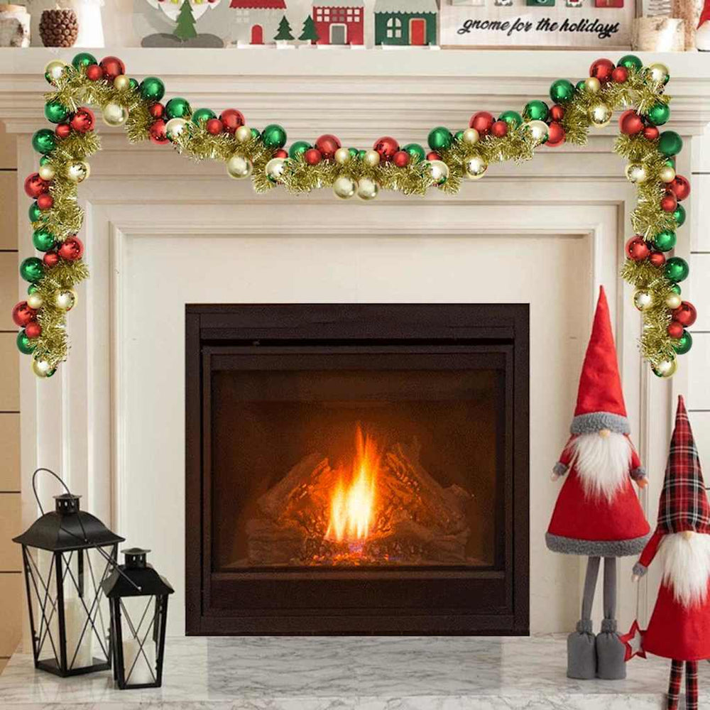 Vidaxl kerstbal guirlande multikleur 186 cm polystyreen