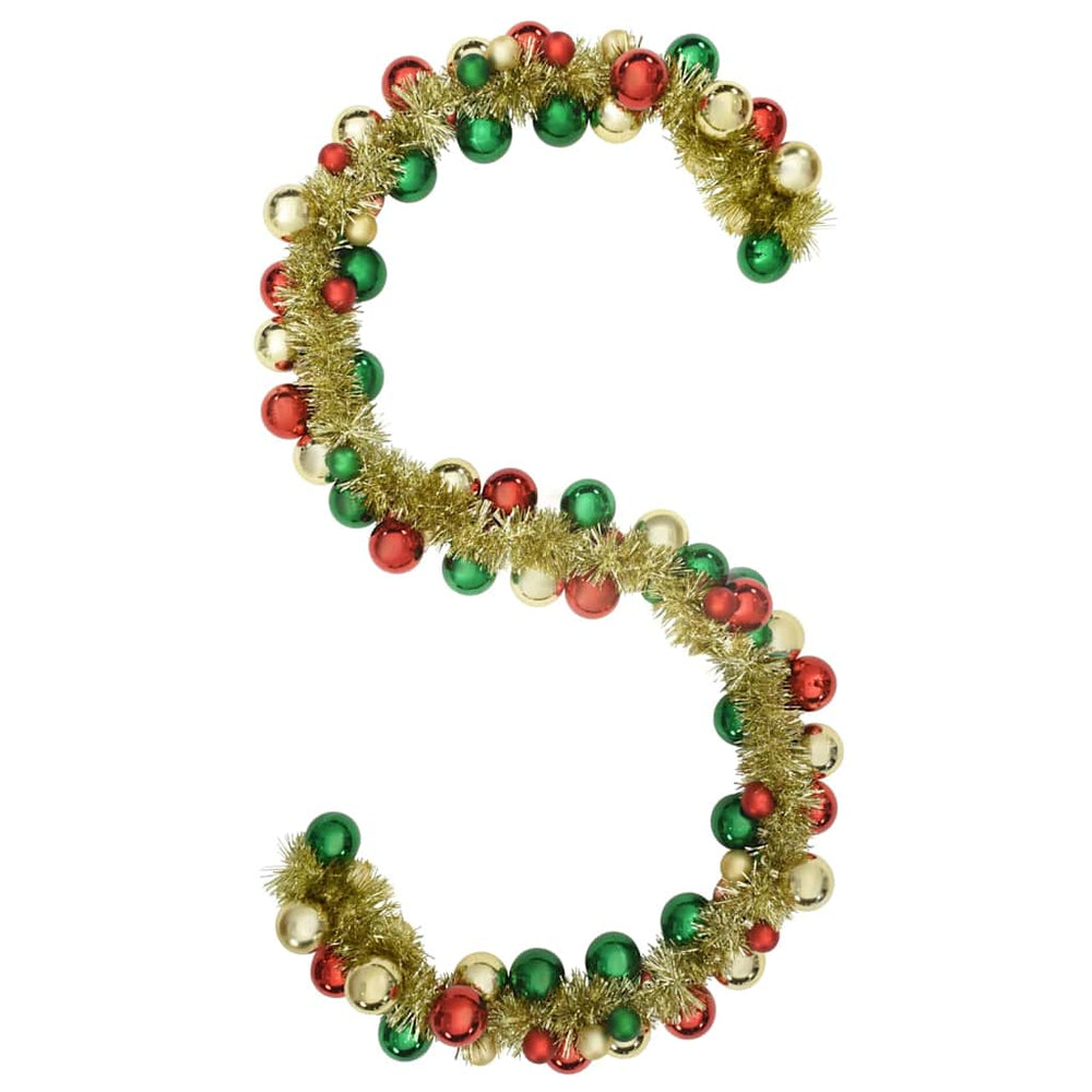 Vidaxl kerstbal guirlande multikleur 186 cm polystyreen