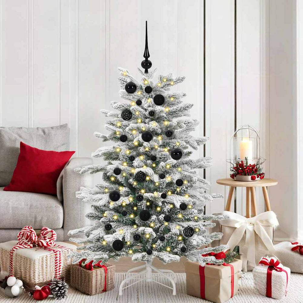 Vidaxl kerstbal set met 150 led 61 pcs zwart kunststof