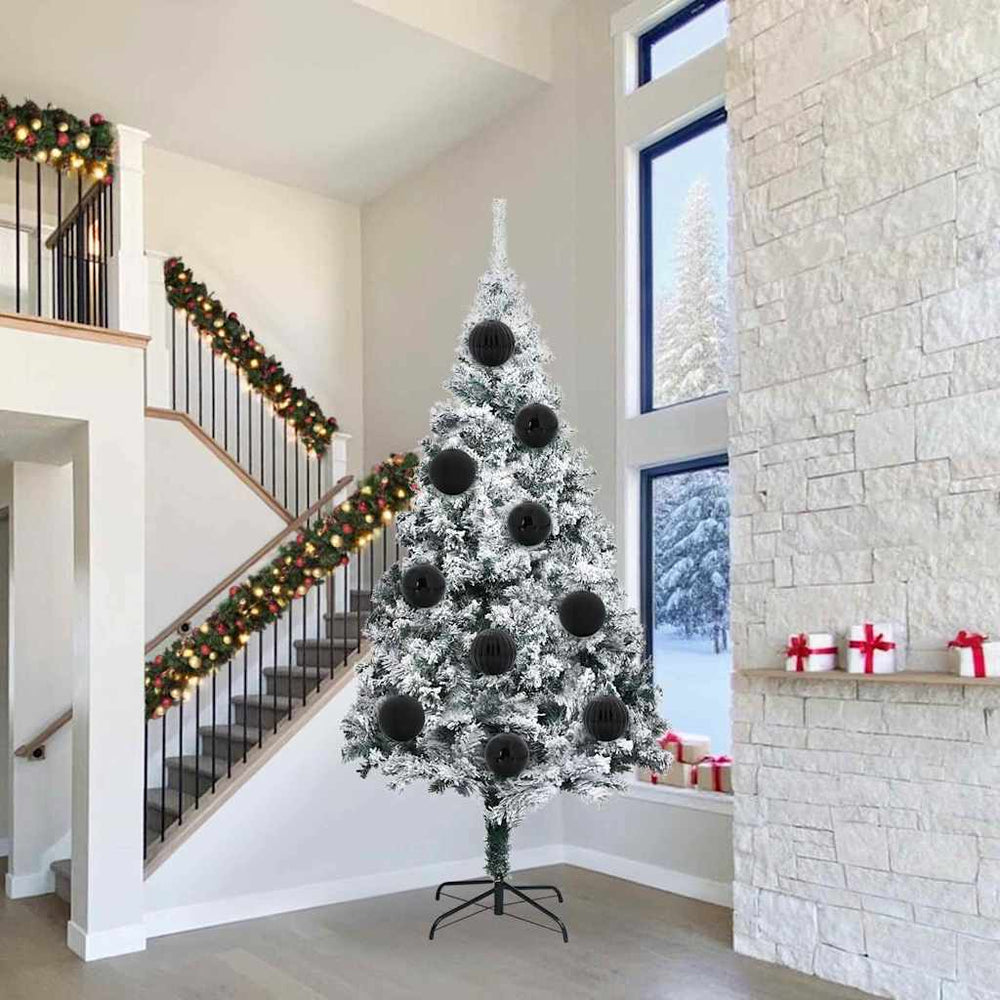 Vidaxl kerstbal set xxl 3 pcs zwart kunststof