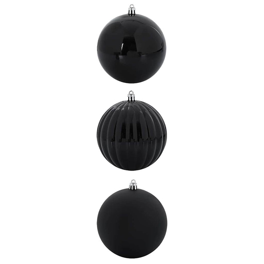Vidaxl kerstbal set xxl 3 pcs zwart kunststof