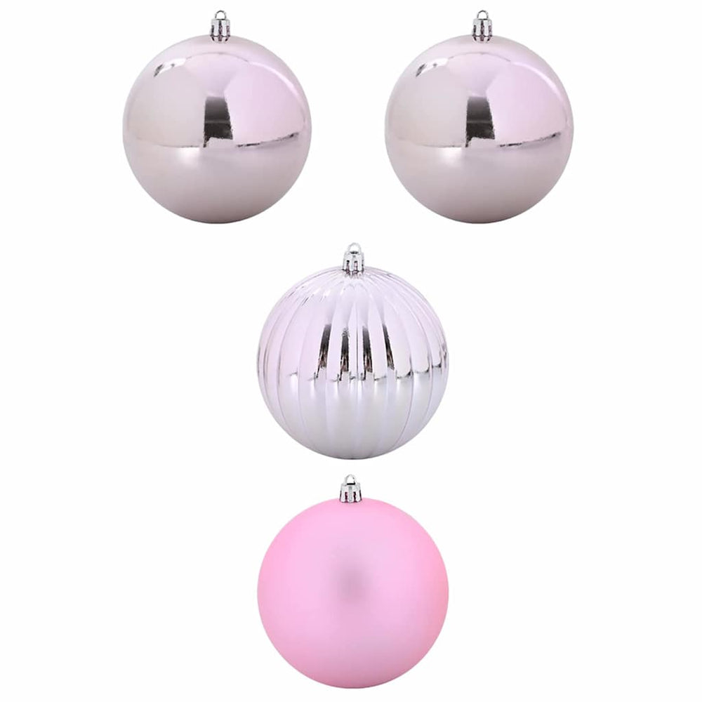Vidaxl kerstbal set xxl 4 pcs roze kunststof