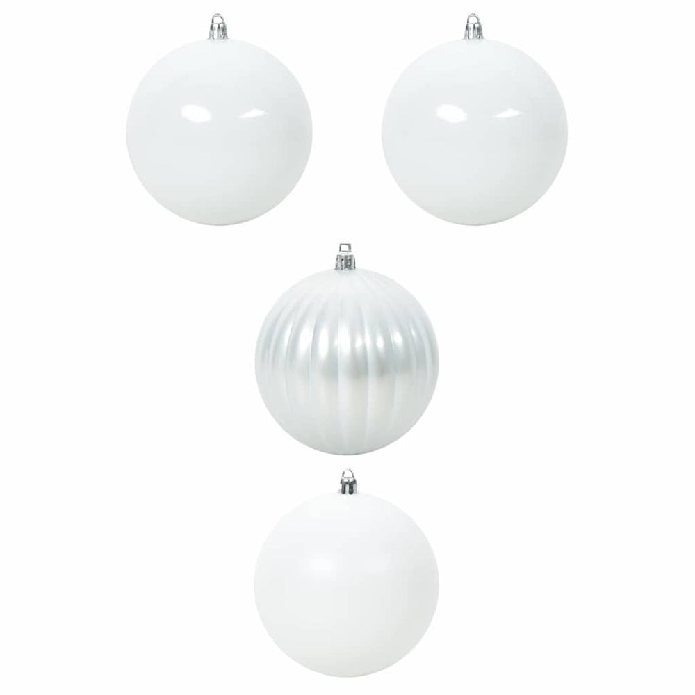 Vidaxl kerstbal set xxl 4 pcs wit kunststof