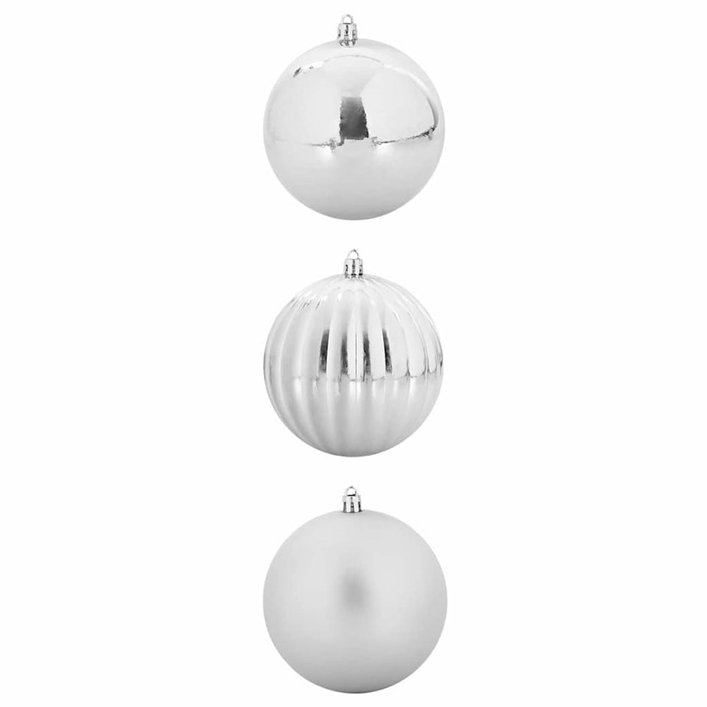 Vidaxl kerstbal set xxl 3 pcs zilver kunststof