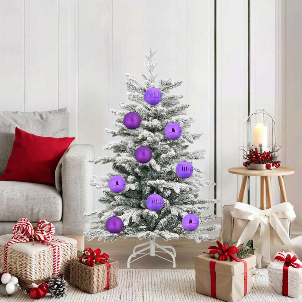 Vidaxl kerstbal set xl 15 pcs lila kunststof