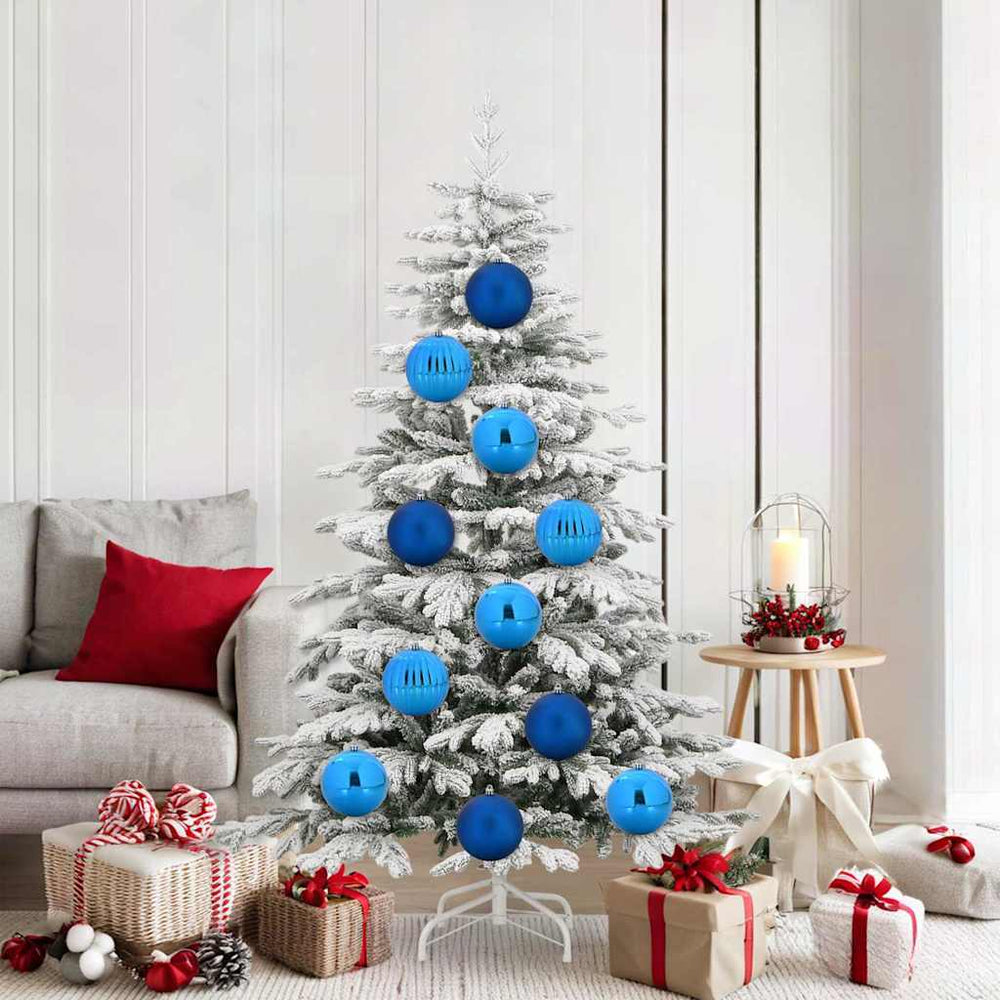 Vidaxl kerstbalset xl 9 pcs blauw kunststof