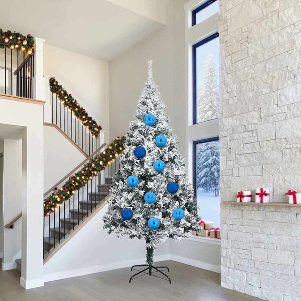 Vidaxl kerstbal set xxl 4 pcs blauw kunststof