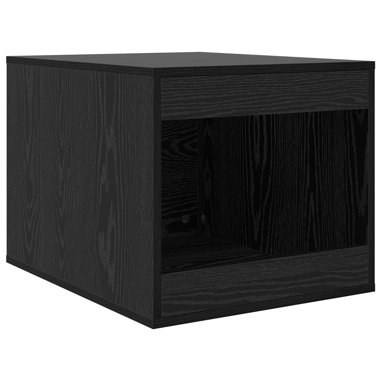 Vidaxl kattenbak omheining zwart eiken 47 x 59 x 42 cm bewerkt hout