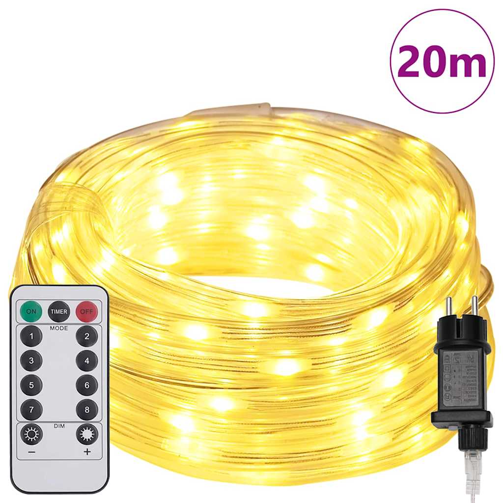 Vidaxl touwenlicht met 480 led warmwit 20 m pvc