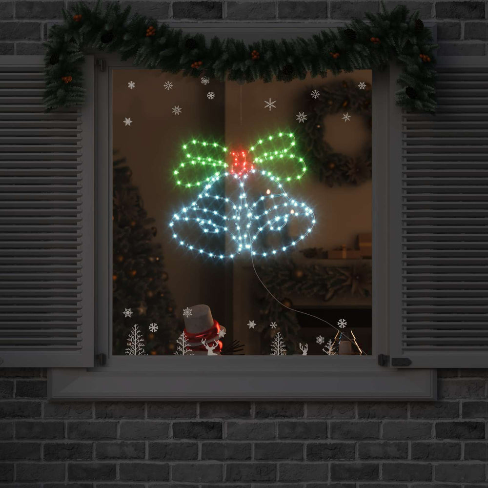 Vidaxl kerstbel met 144 led multikleur 57 x 47,5 cm pvc