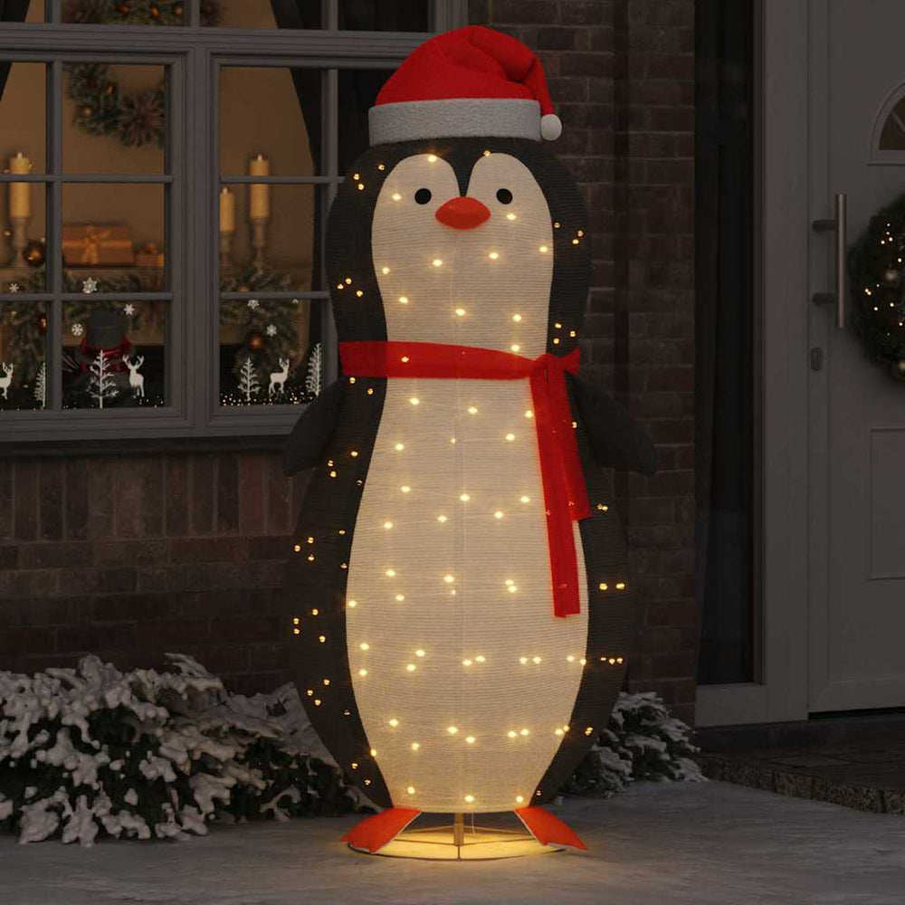Vidaxl sneeuw pinguïn figuur met 600 led warmwit 78 x 178 cm stof