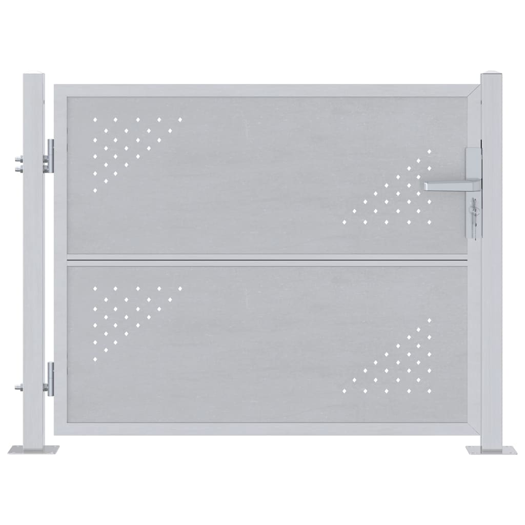 Vidaxl tuinpoort met slot zilver 100 x 75 cm roestvrij staal